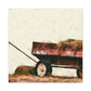 "Hay-Filled Countryside Wagon" - Canvas