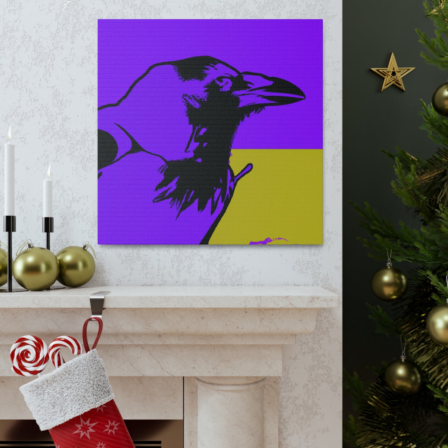 American Crow Pop Art - Canvas