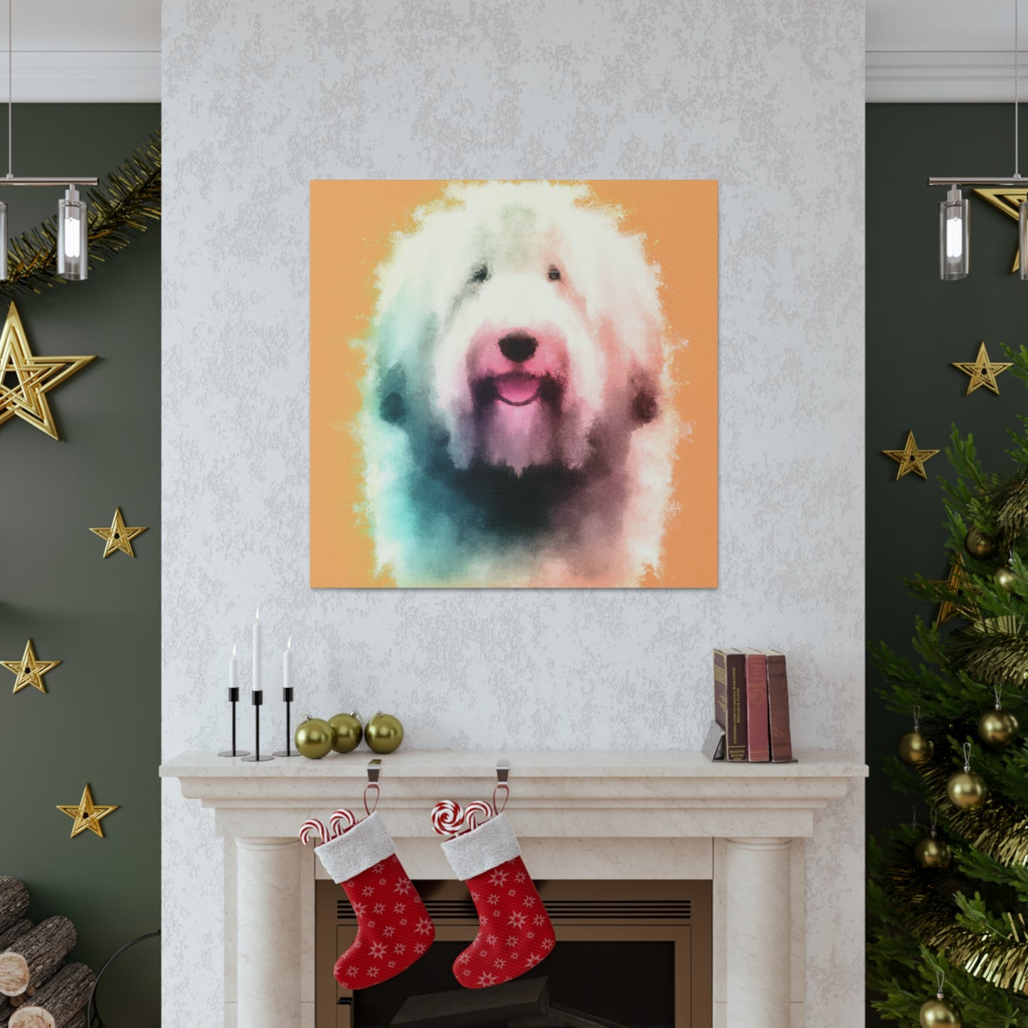 Old English Sheepdog Joy - Canvas