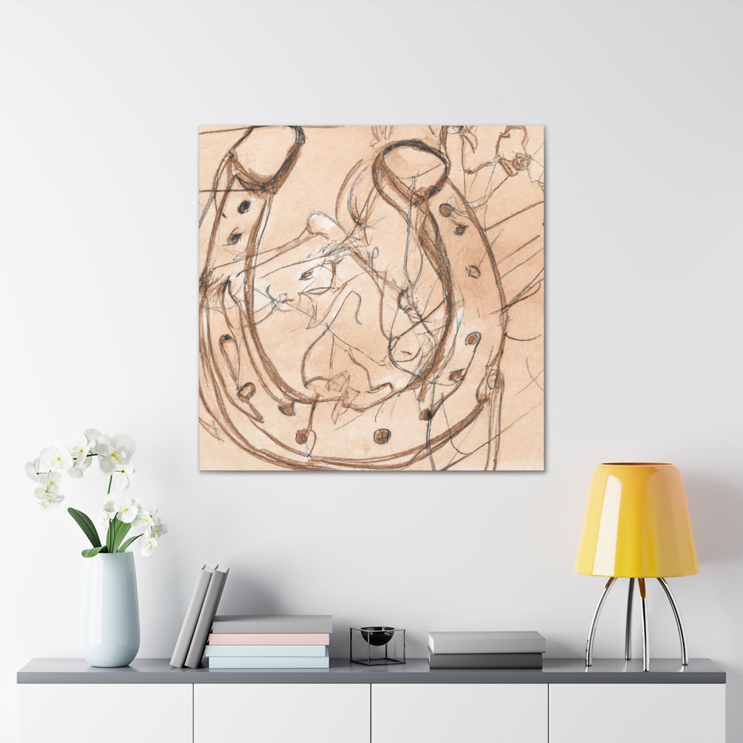 Horseshoe in Rococo Style - Canvas