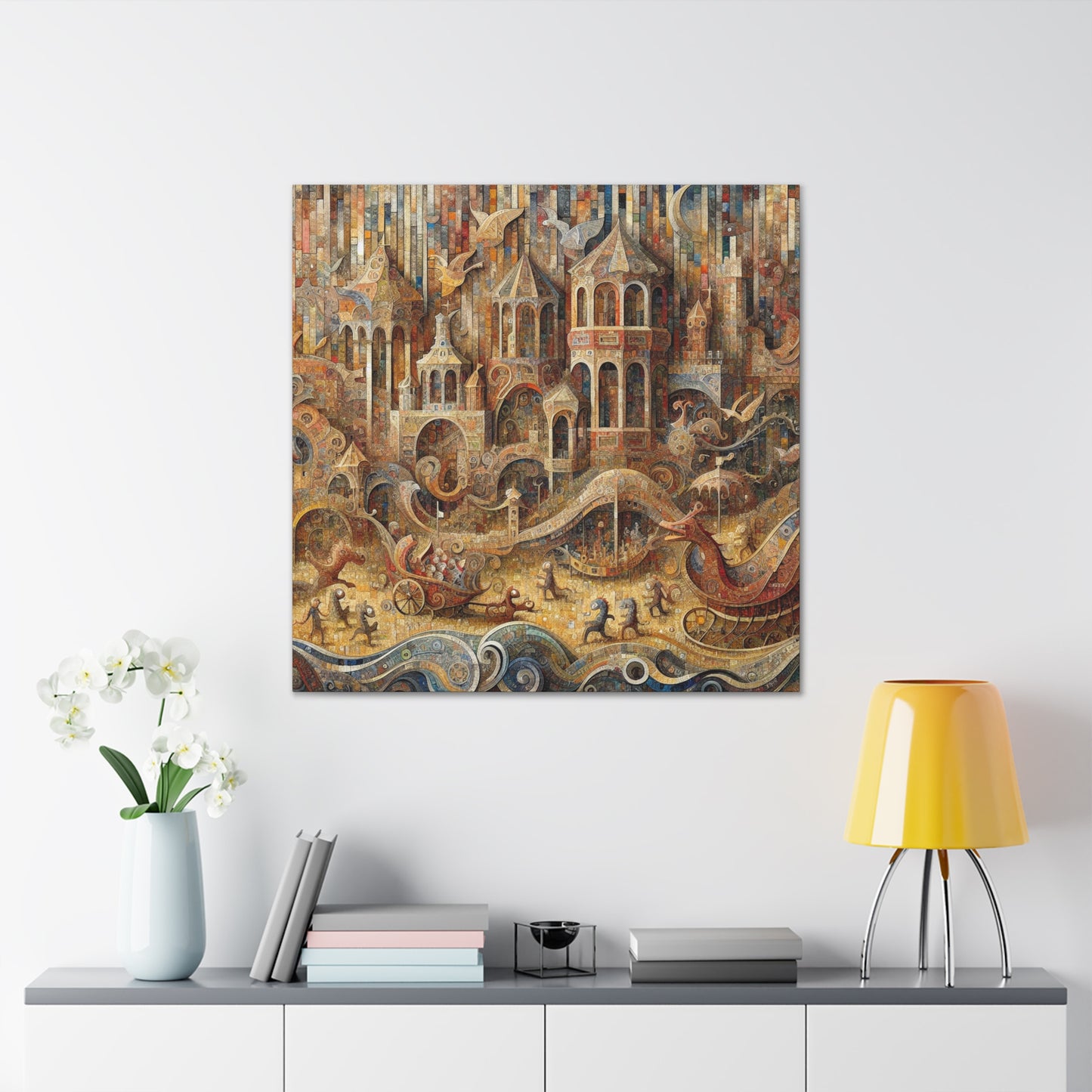 Whimsical Fire Breathers - Canvas