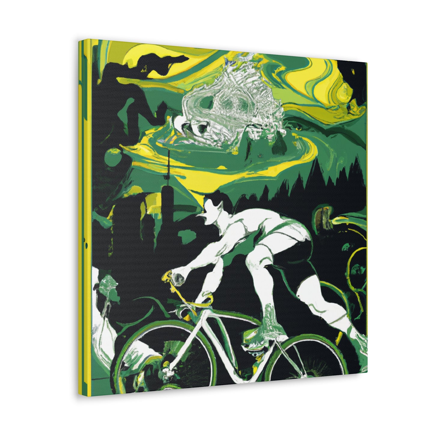 Biking in the Moonlight - Canvas