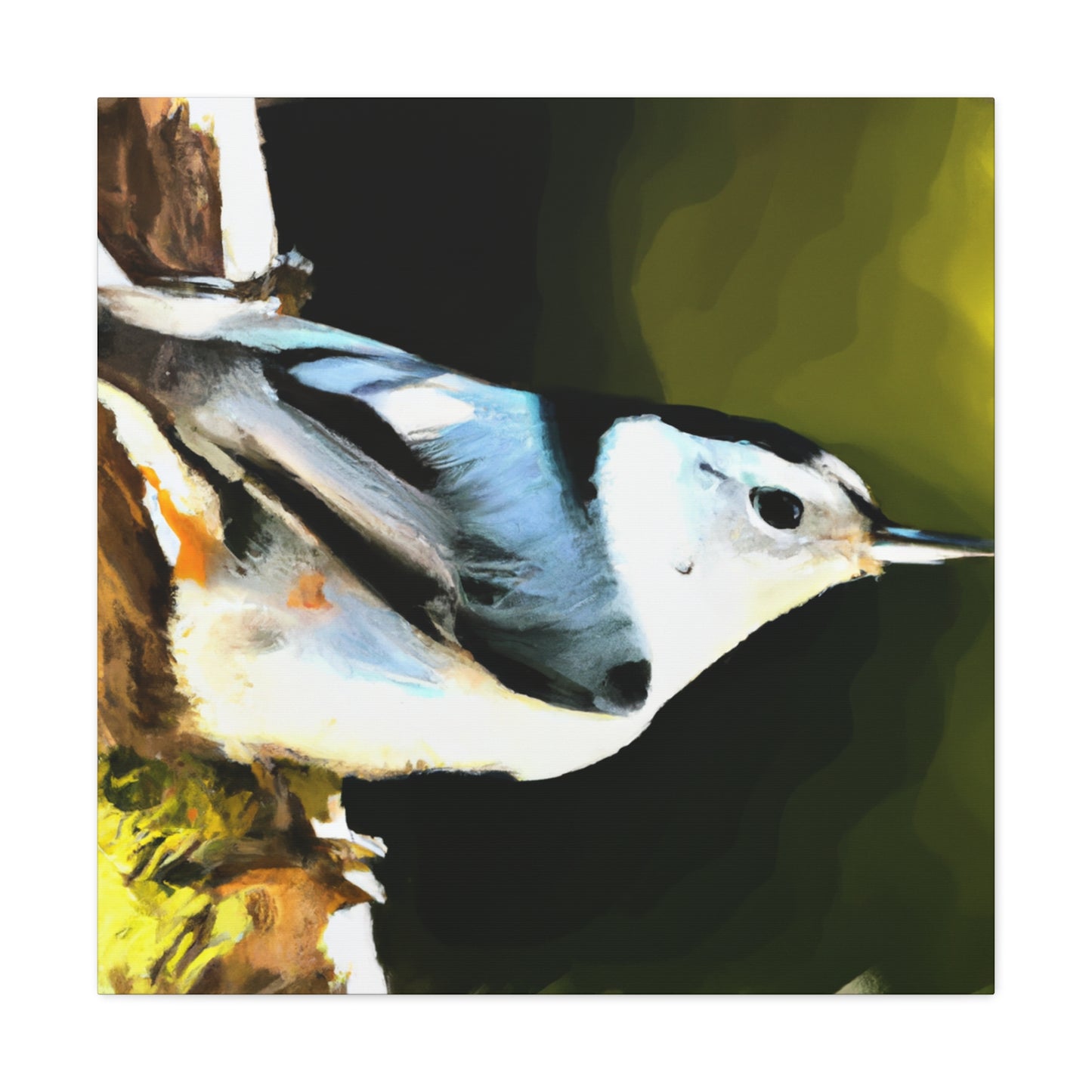 "White Breasted Nuthatch" - Canvas