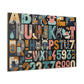 "Whimsical Typography Delight" - Canvas