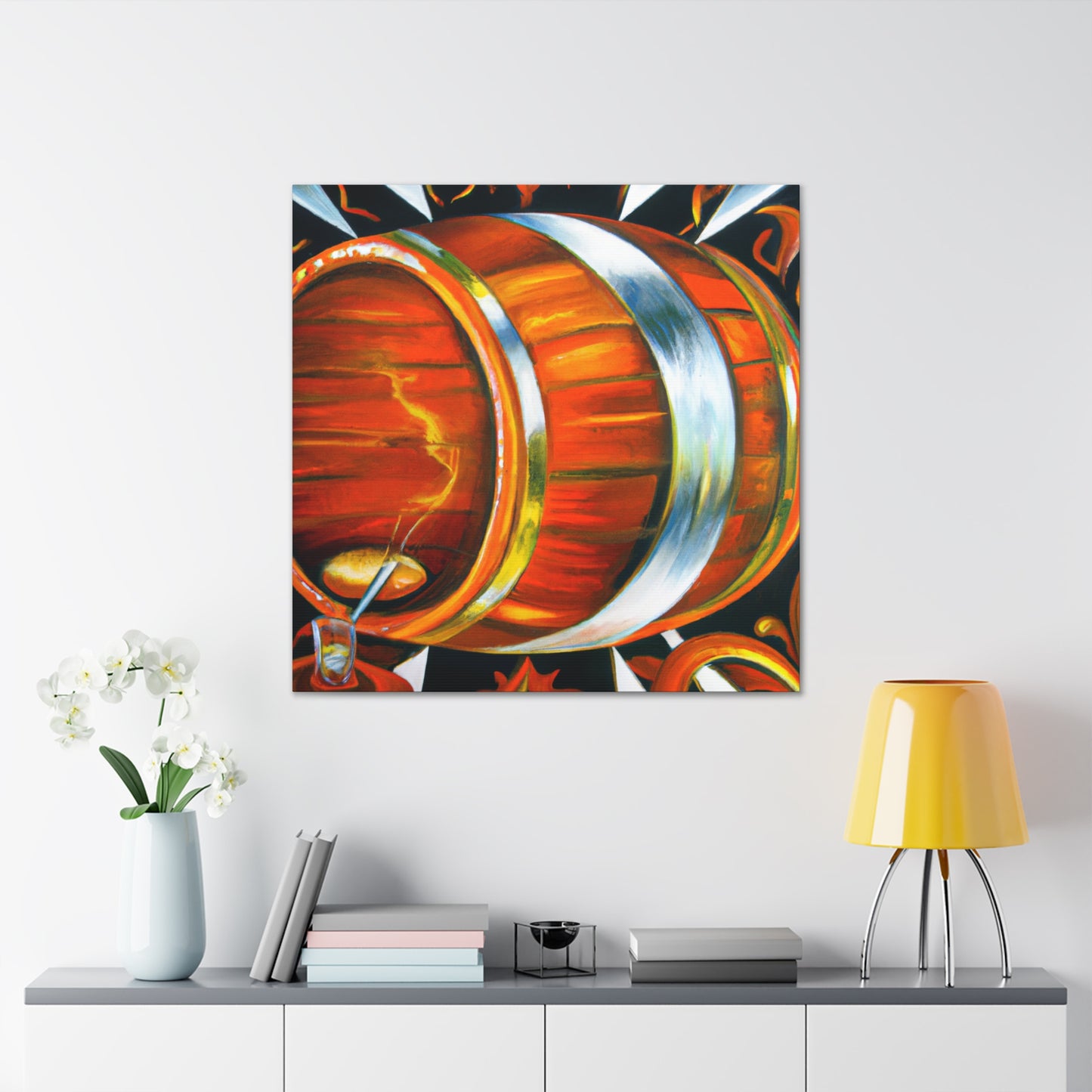 "Whiskey In a Barrel" - Canvas