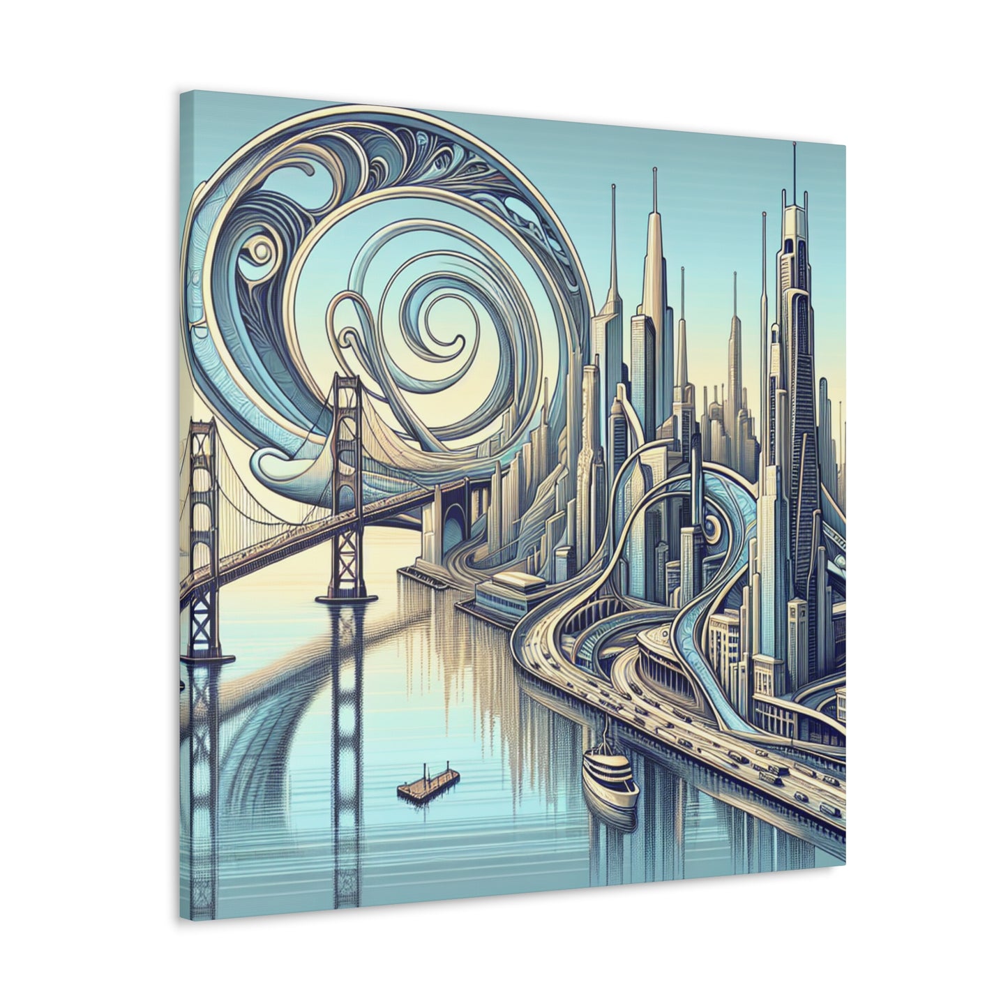 Golden City Whispers - Canvas