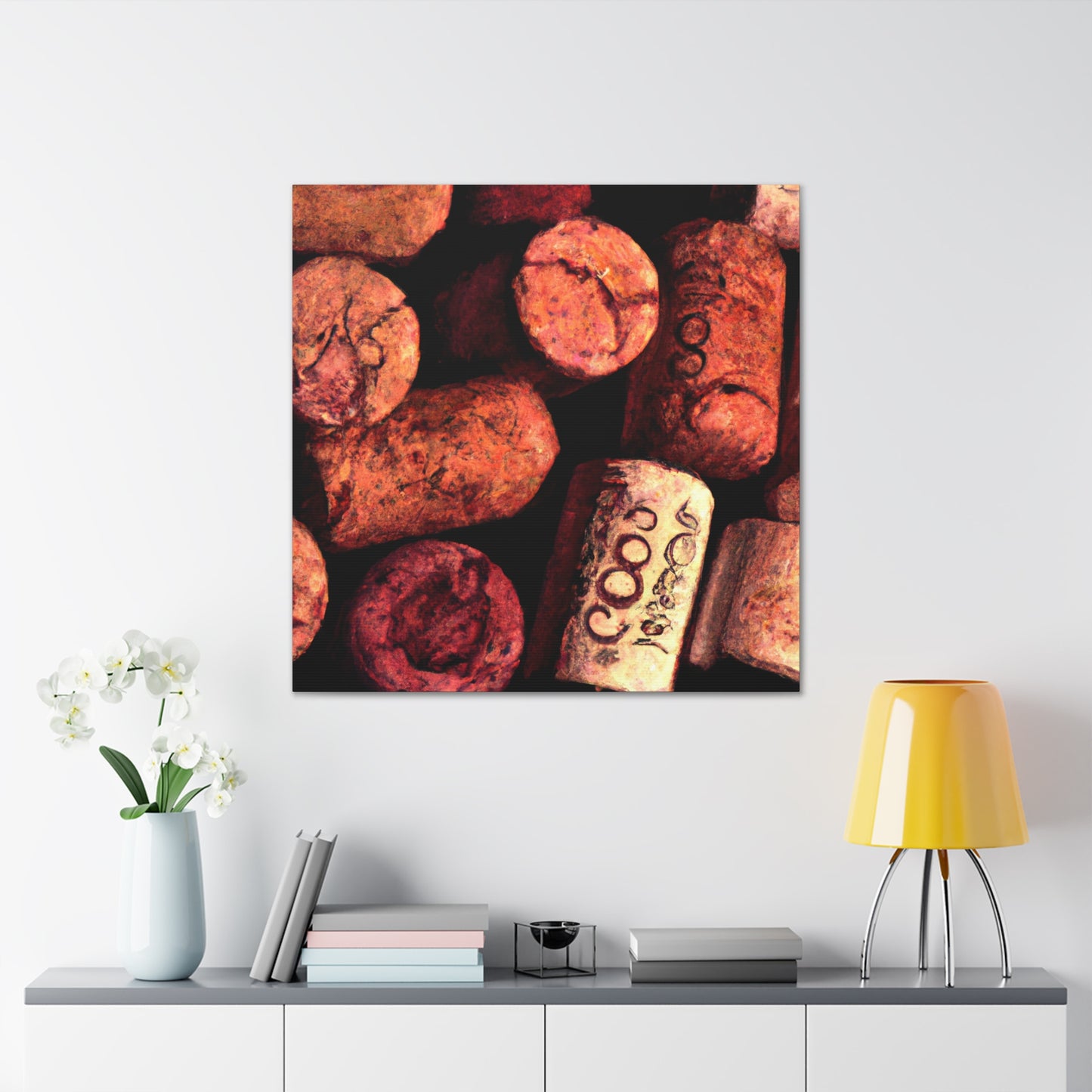 "Corks of Wine Ablaze" - Canvas