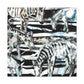 "Zebra's Striped Reflection" - Canvas