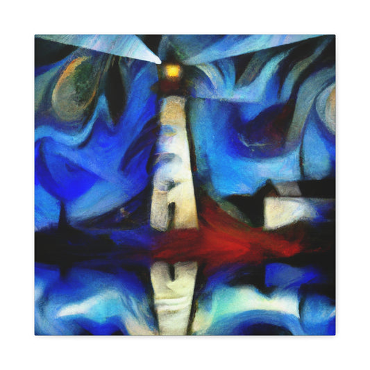 Lighthouse at Nightfall - Canvas