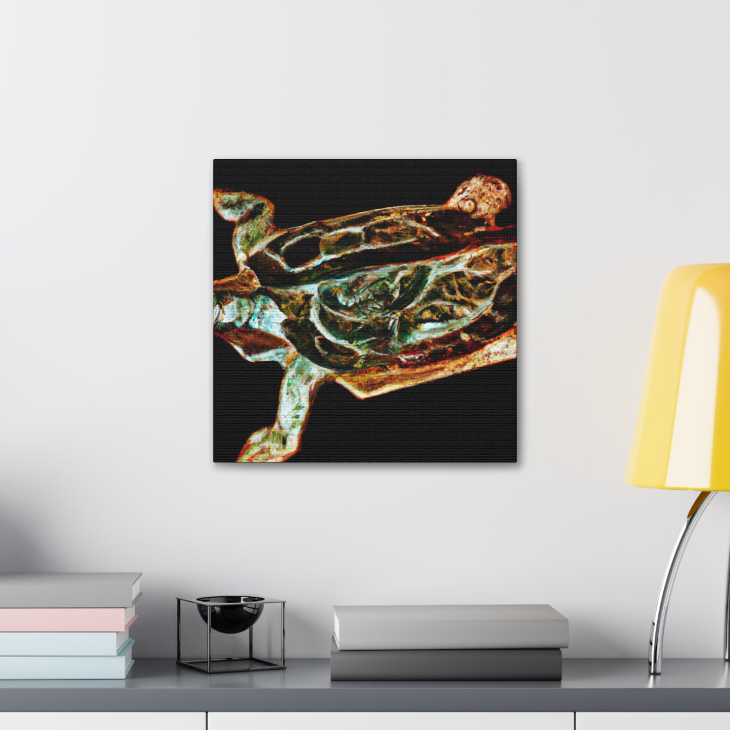 "Box Turtle Deco Dream" - Canvas