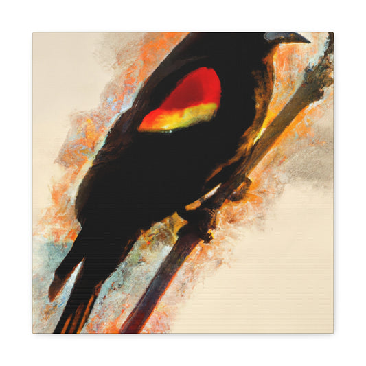 "Red Winged Joyful Anthem" - Canvas