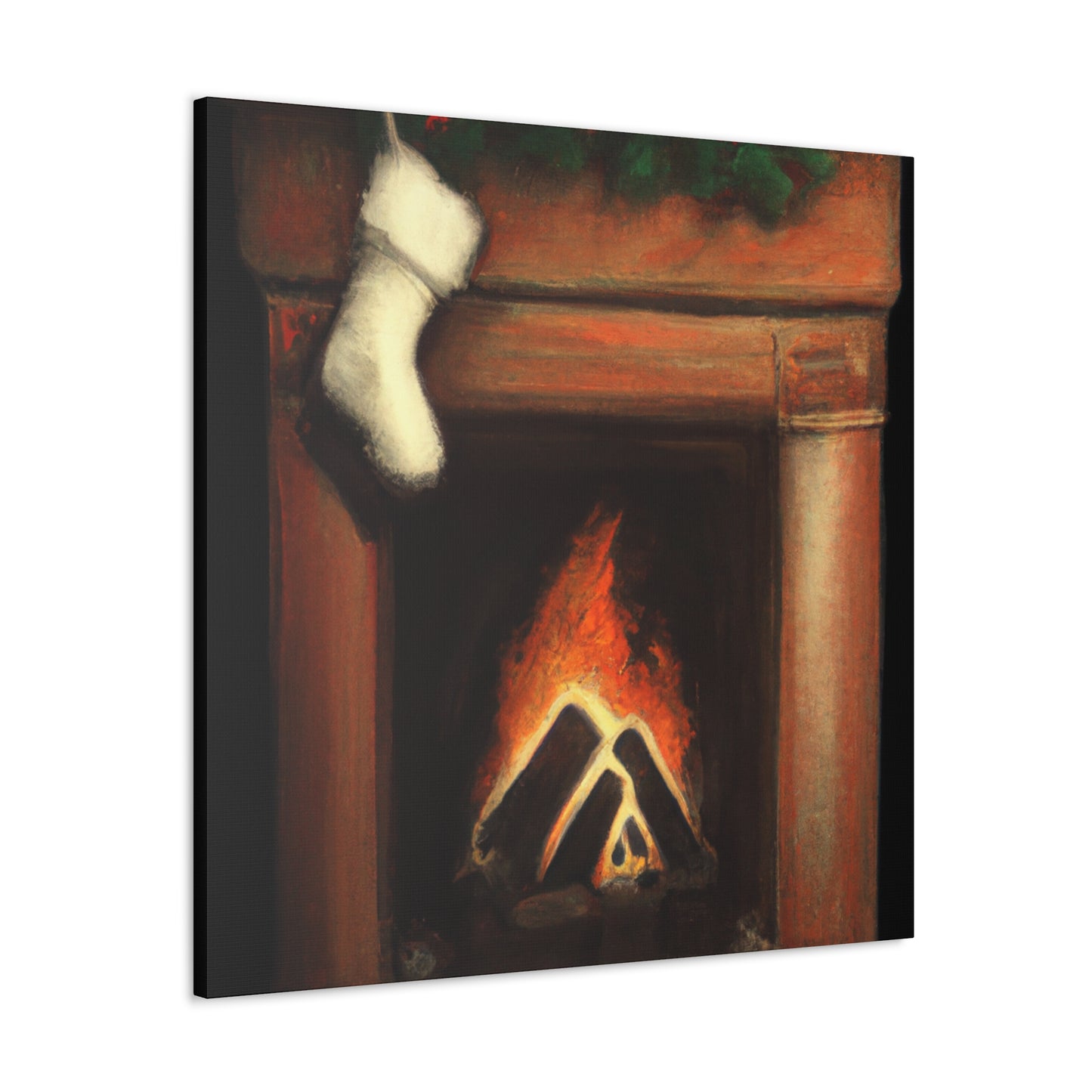 "Fireplace in Realism" - Canvas