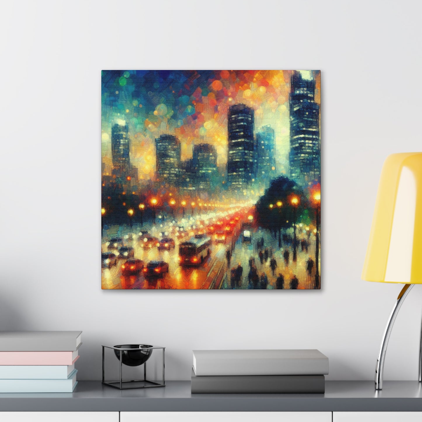 Nighttime Urban Symphony - Canvas