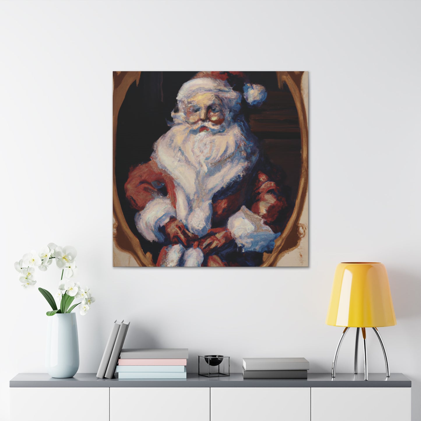 Santa's Rococo Joy - Canvas