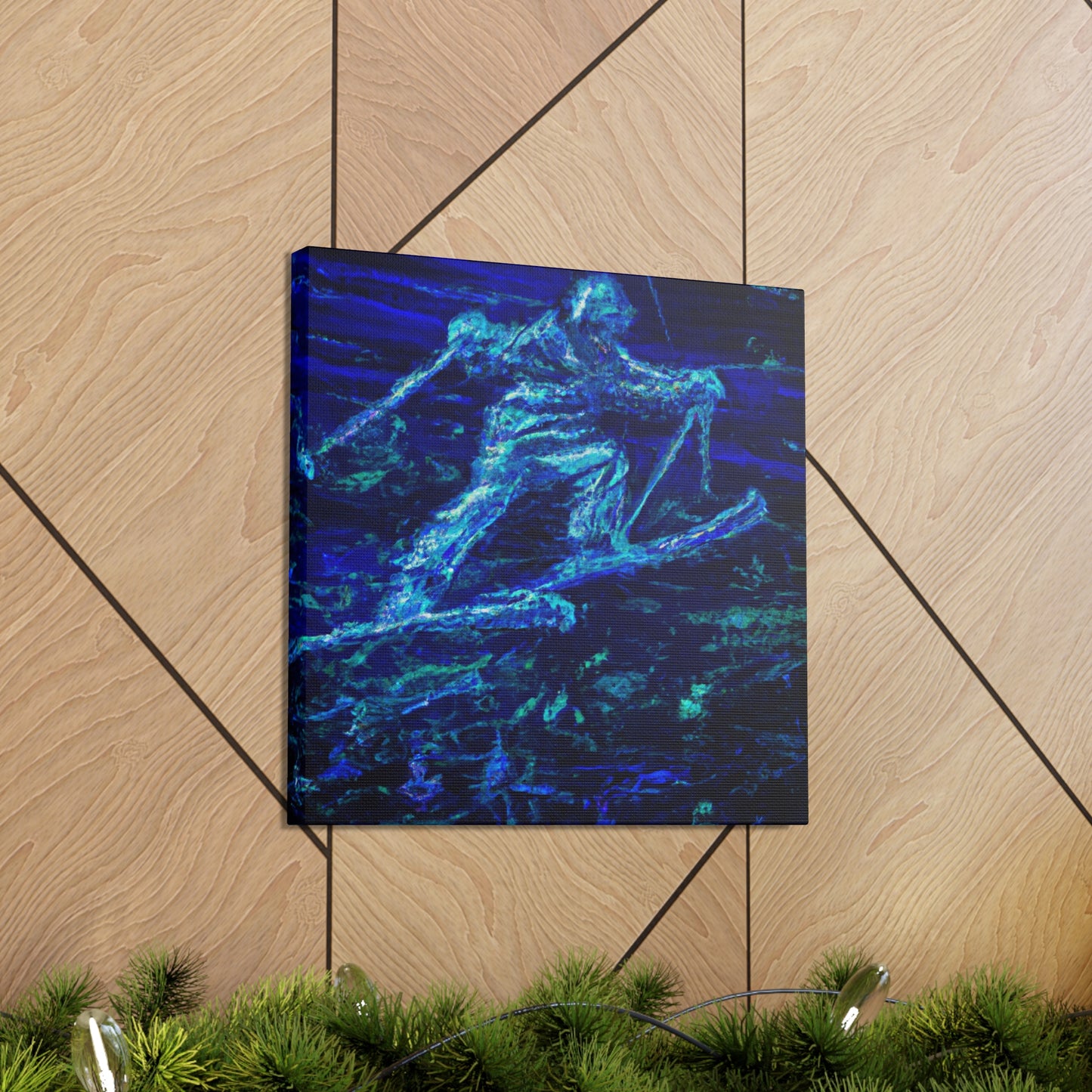 Skiing on Snowfields - Canvas