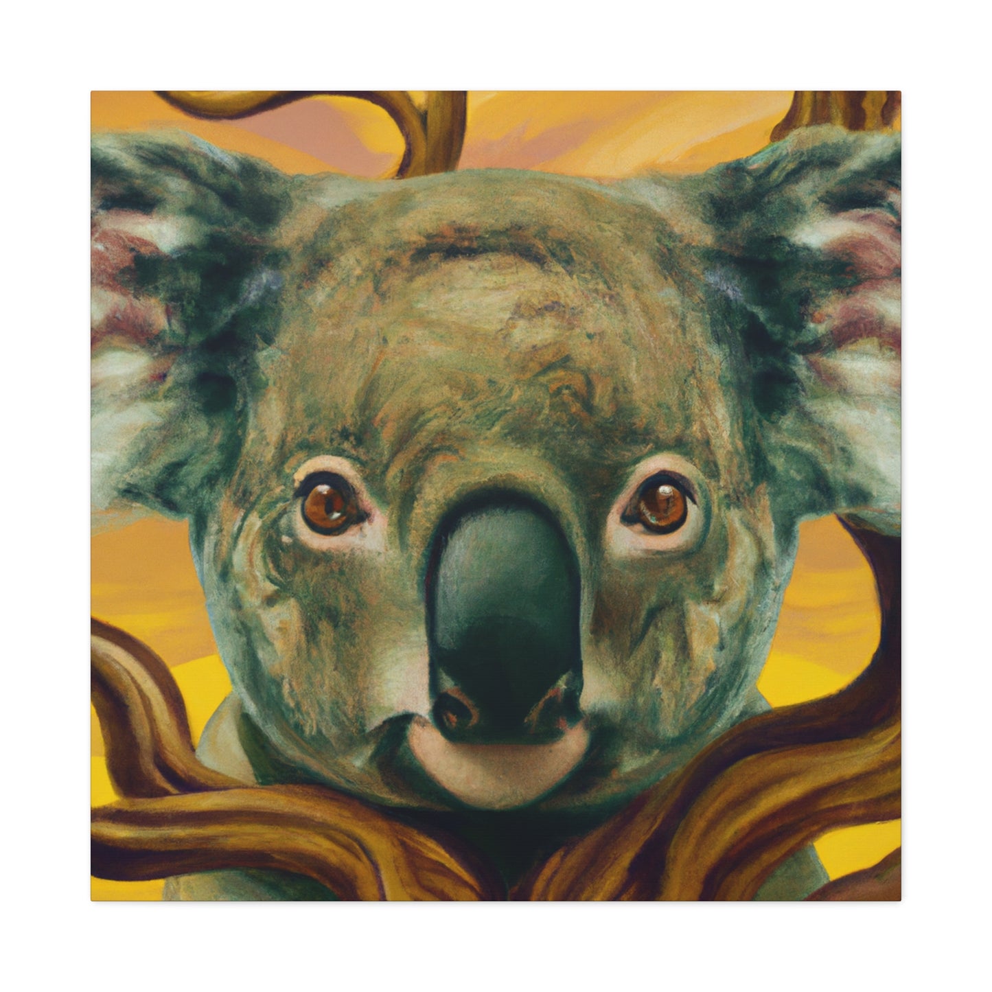 "Koala in Moonlight Glow" - Canvas