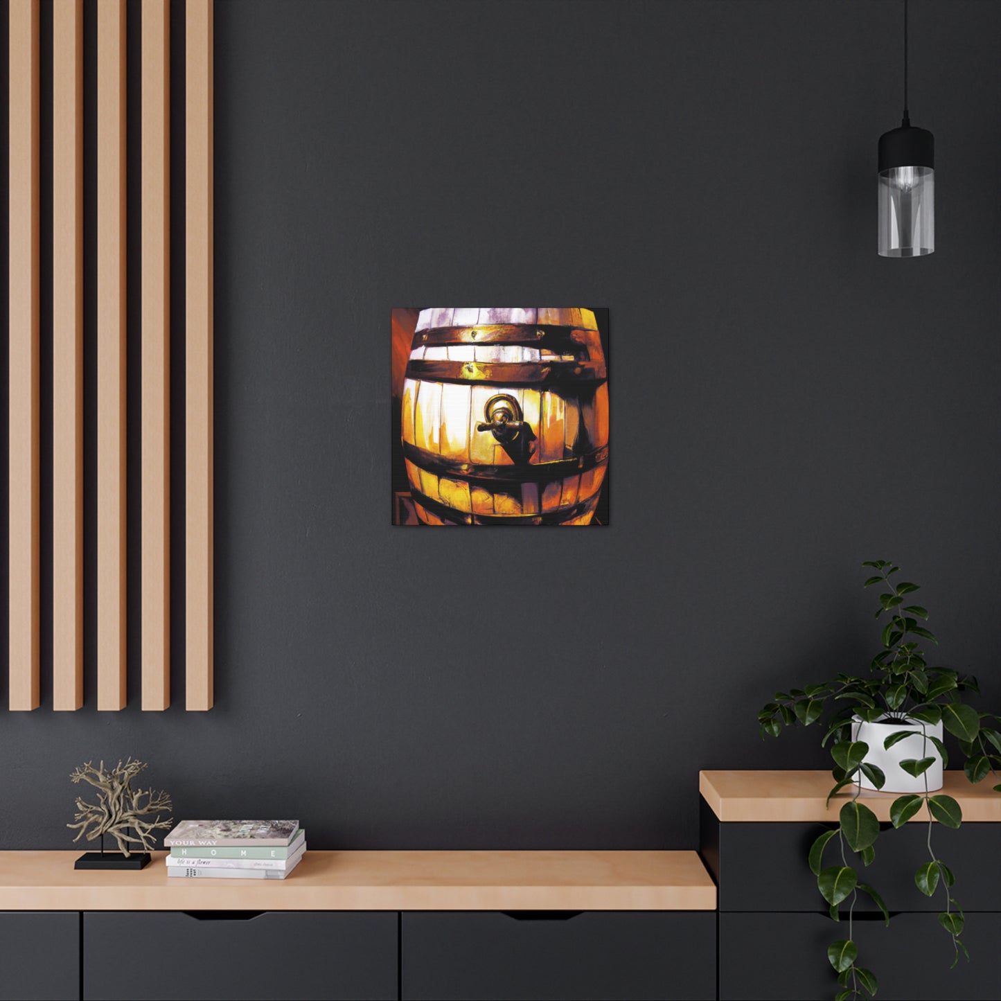 Whiskey Barrel Splendor - Canvas