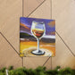 "Wine Glass by Moonlight" - Canvas