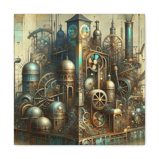 "Clockwork Dreamscape Dance" - Canvas