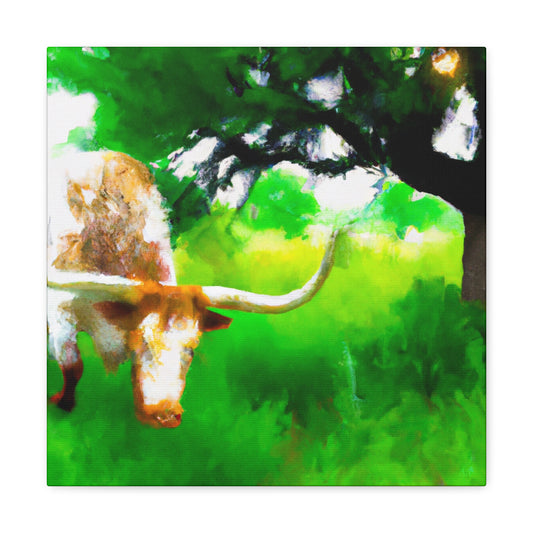 Lone Star Longhorn Painting - Canvas