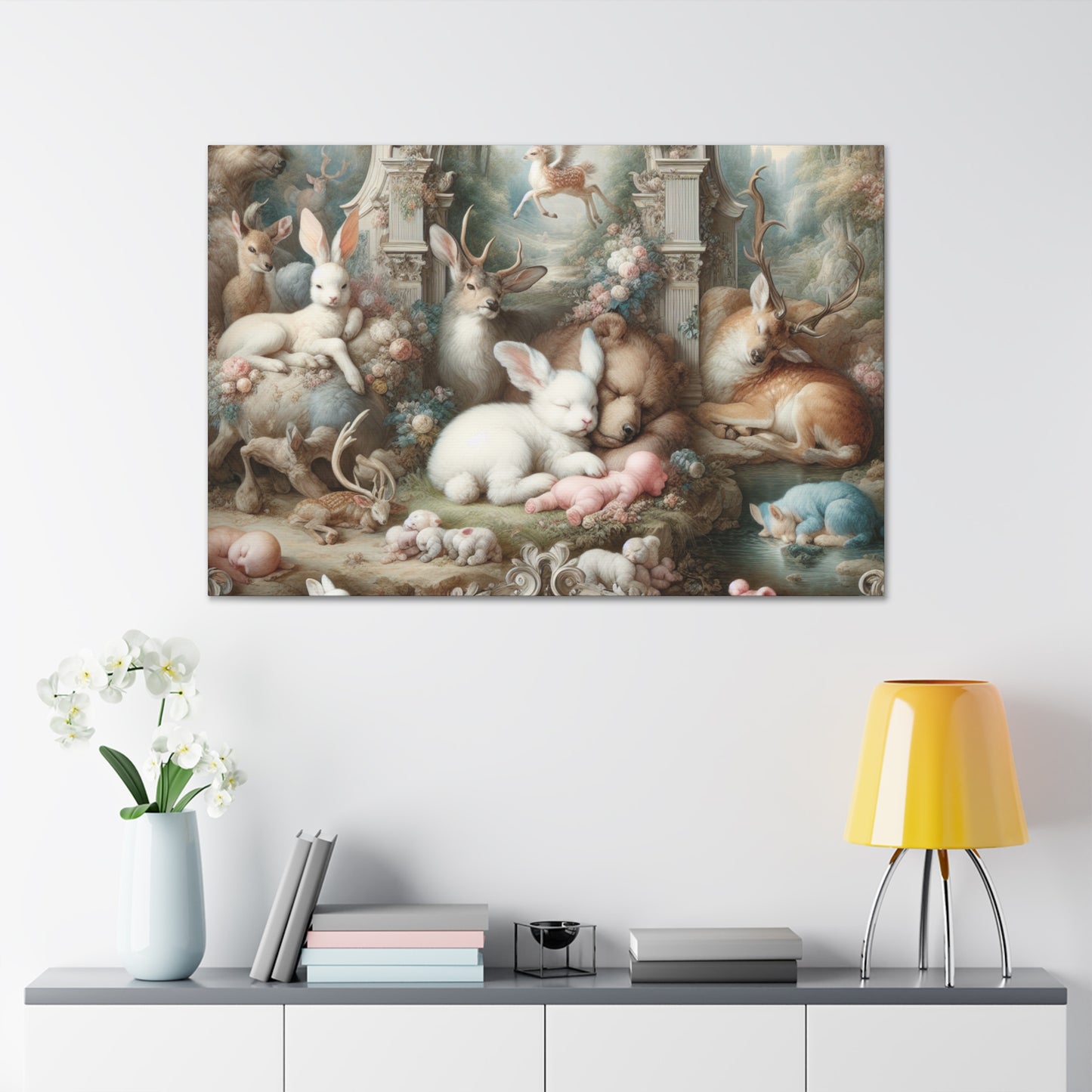 Slumbering Forest Creatures - Canvas