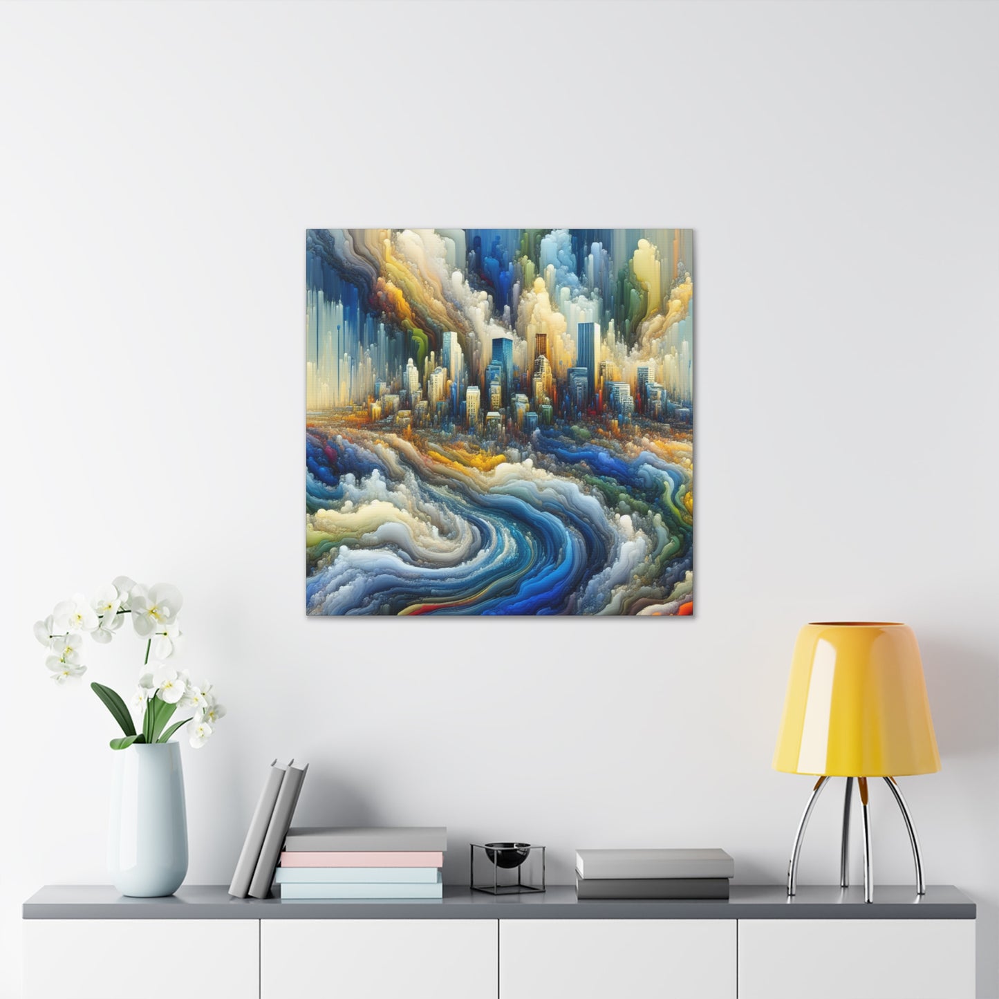 "Cityscape Serenity: Portland" - Canvas