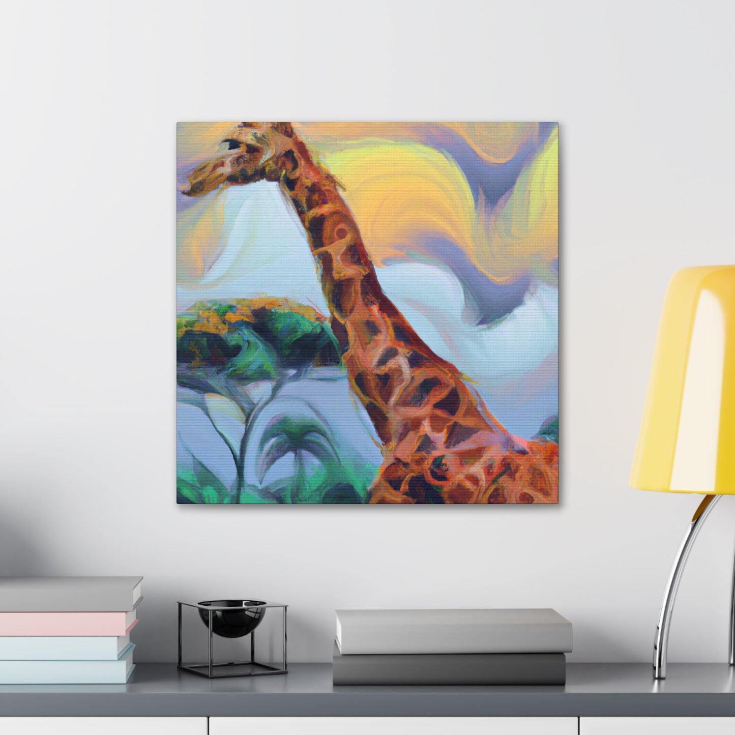 Giraffe in Hyperrealism - Canvas