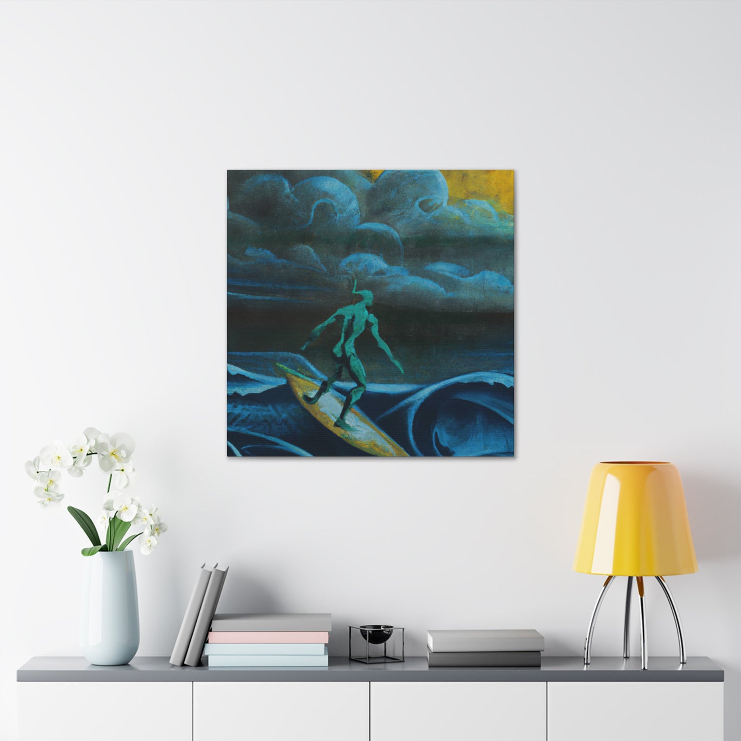 "Surfer on a Wave" - Canvas