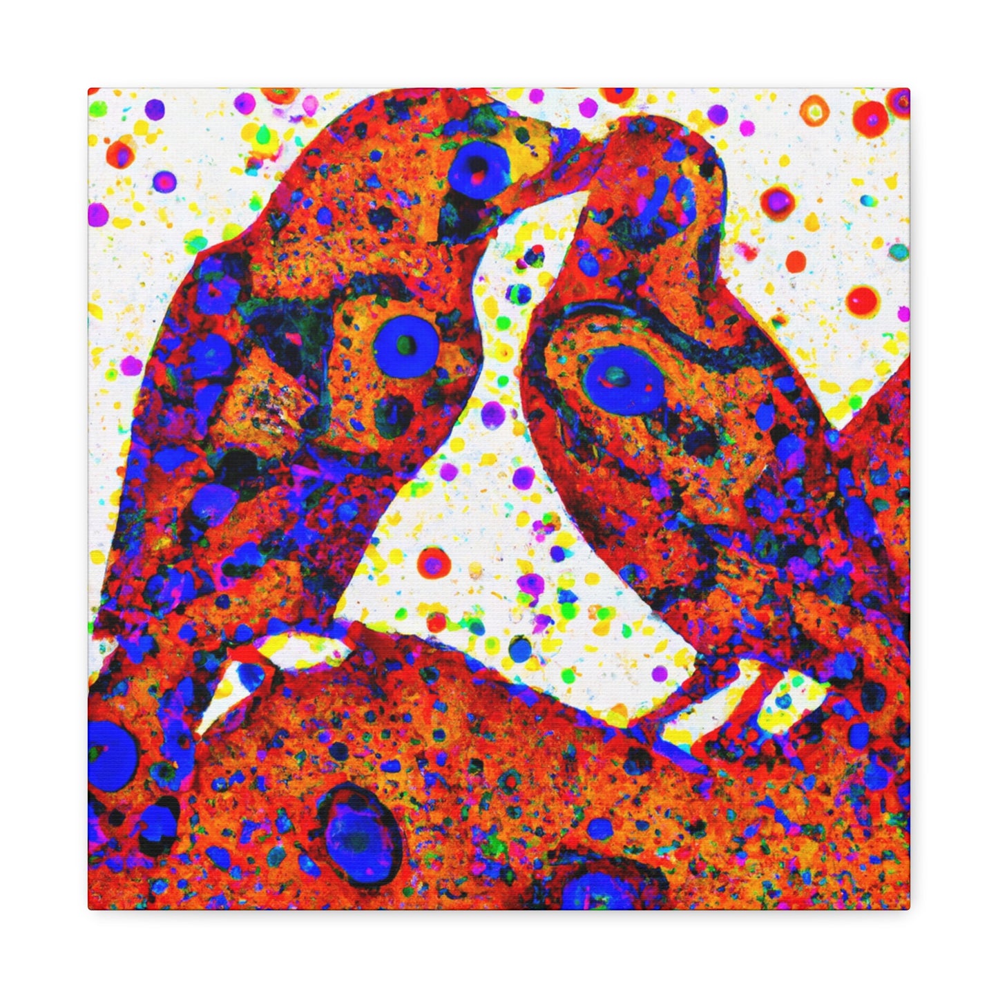 Lovebird Pointillisme - Canvas