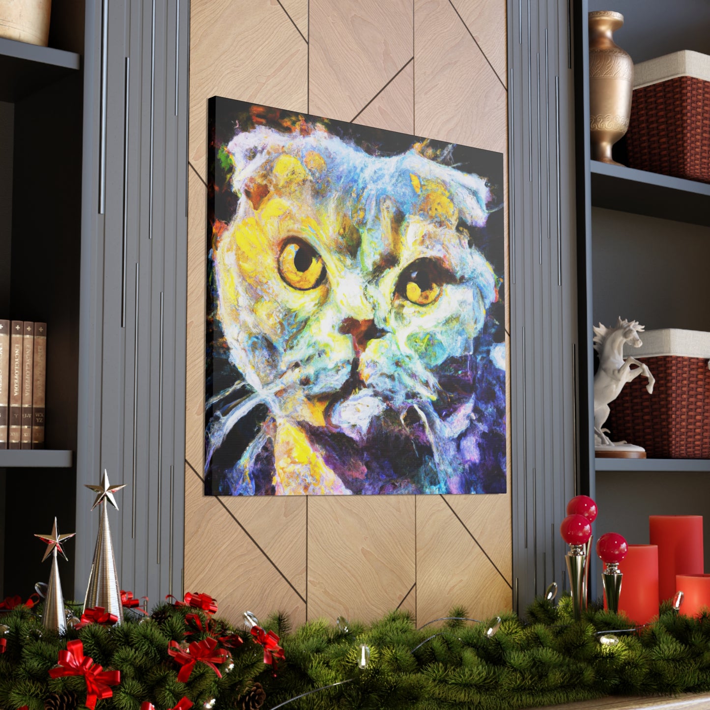 Scottish Fold Impasto - Canvas