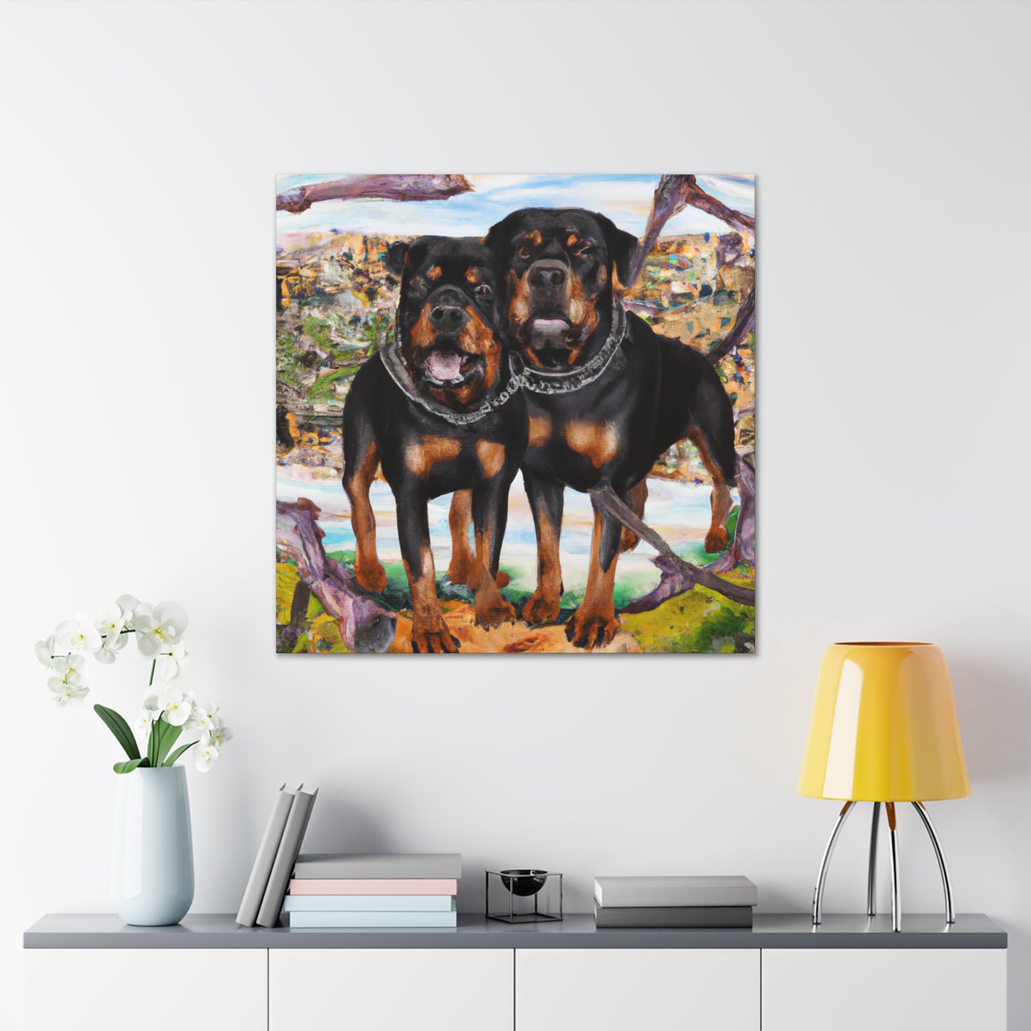 "Feral Rottweiler Vision" - Canvas