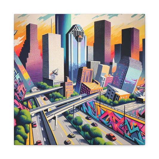 "Houston: Timeless Urban Tapestry" - Canvas