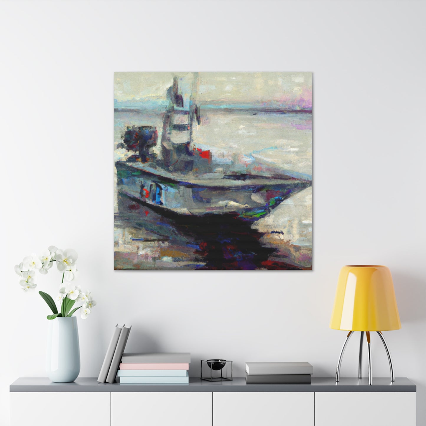 Fishing Boat Expressionism - Canvas