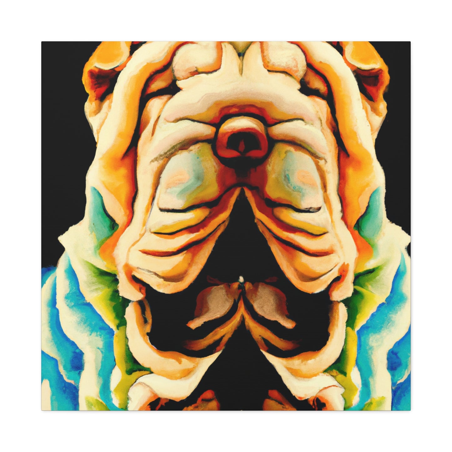 Shar Pei in Bloom - Canvas