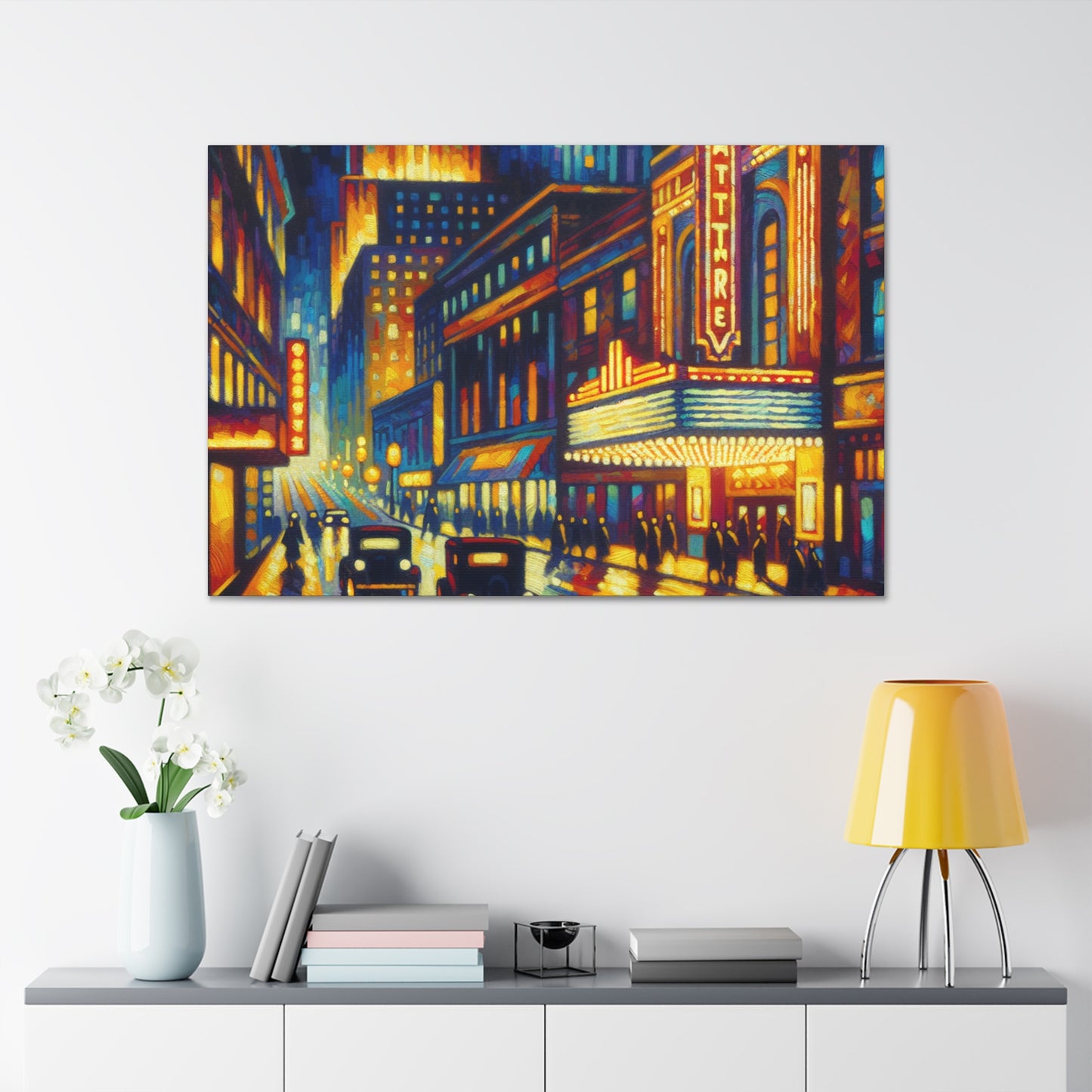 "Starry Curtain Lights" - Canvas