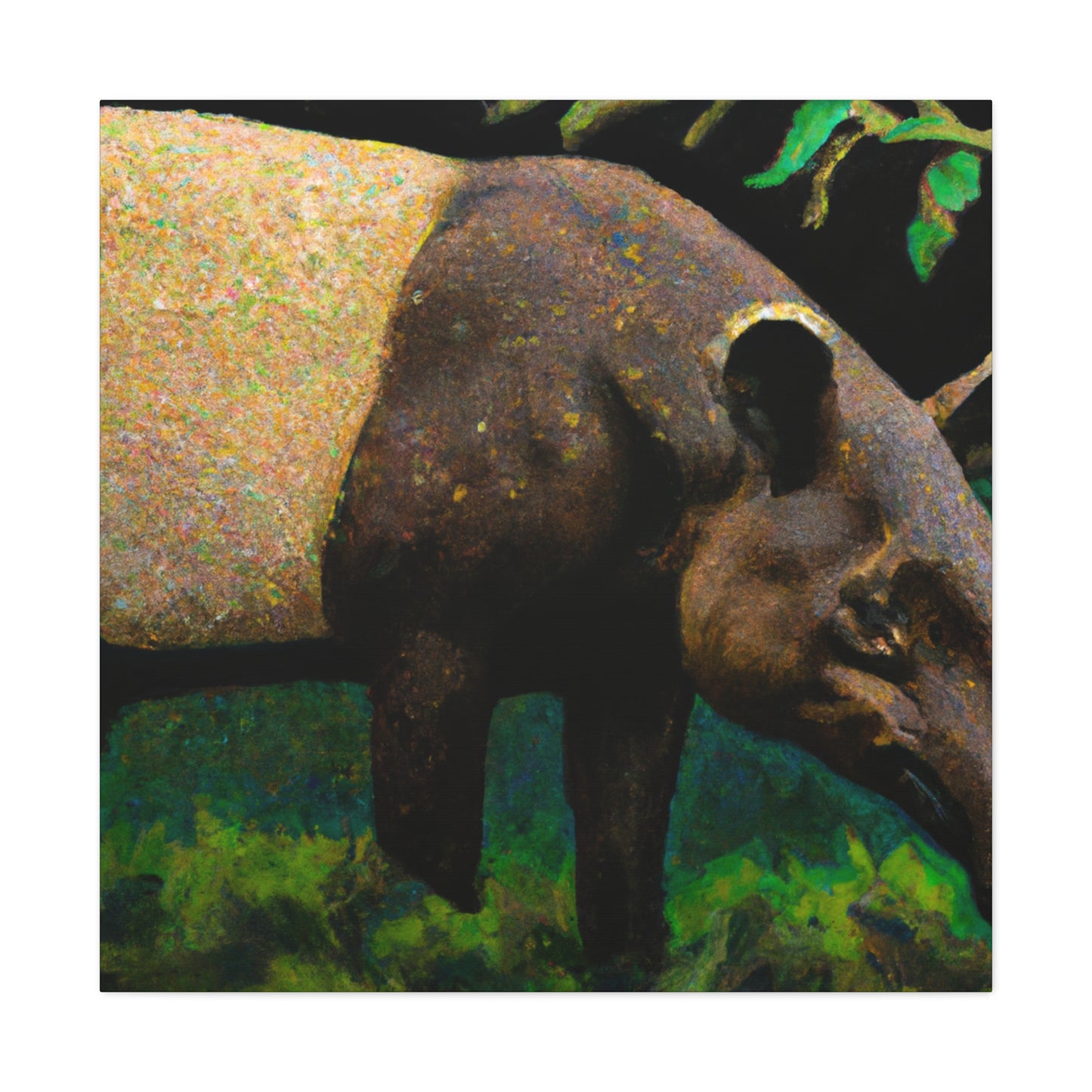 "Malayan Tapir, Impressionist" - Canvas