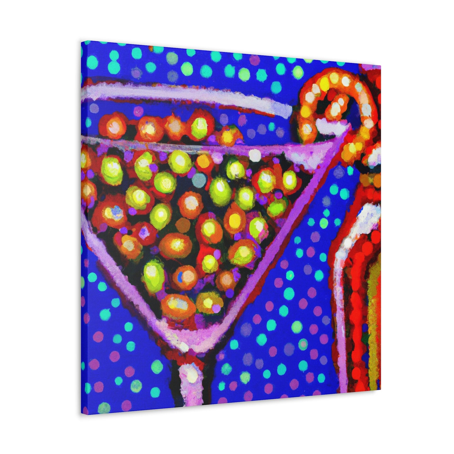 Martini Pointillist Dream - Canvas