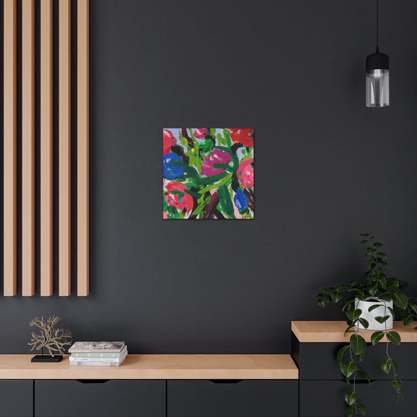 "The Peony Blooms Boldly" - Canvas