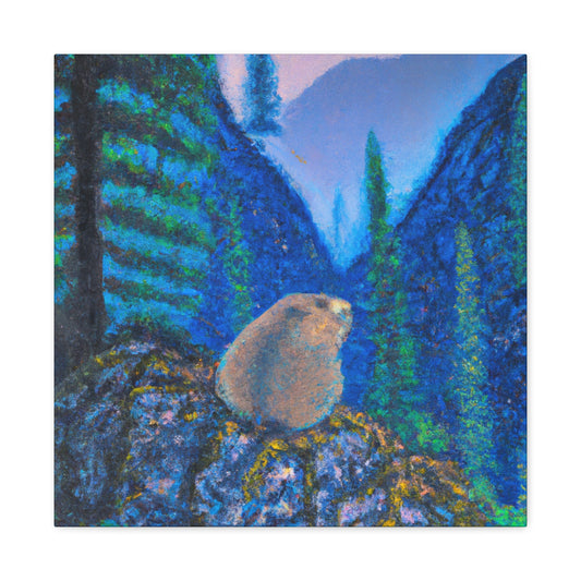 Marmot in Moonlight - Canvas