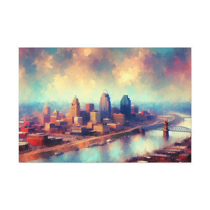 "Cincy Rhapsody in Colors" - Canvas