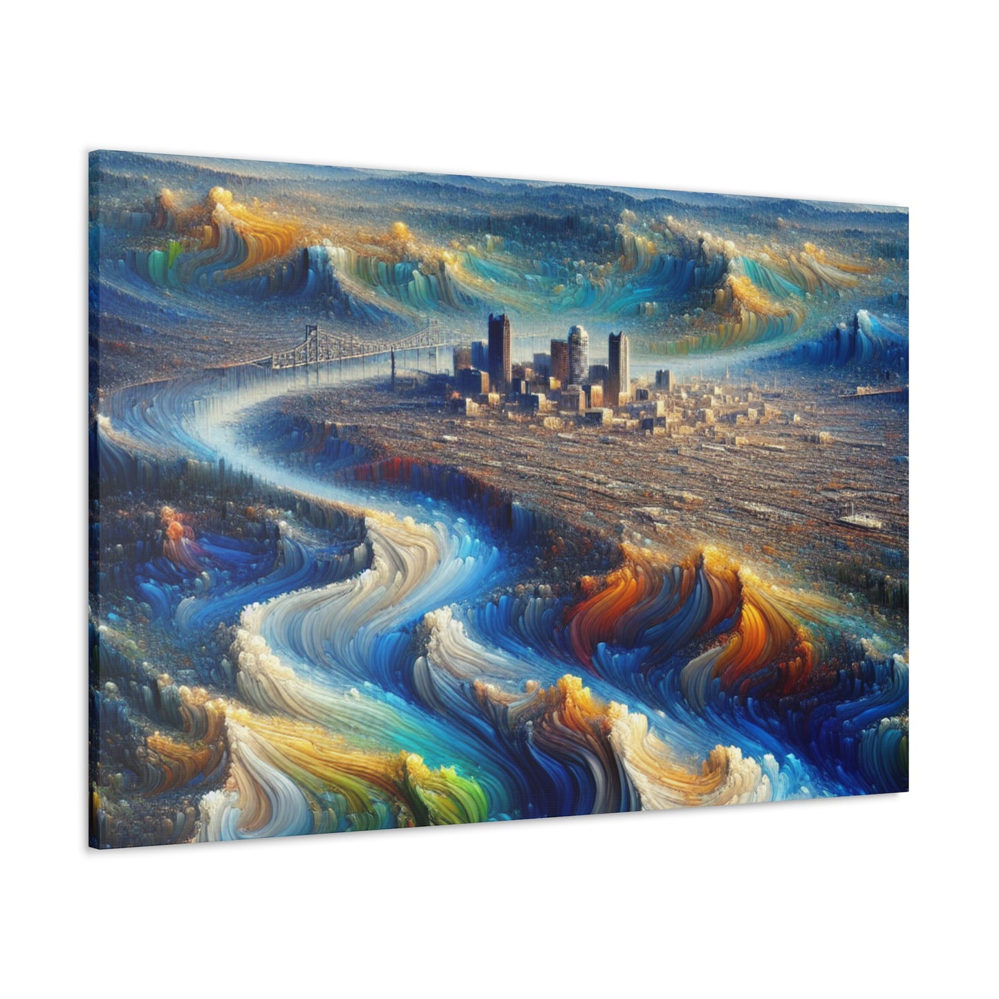 Golden River Shimmer - Canvas