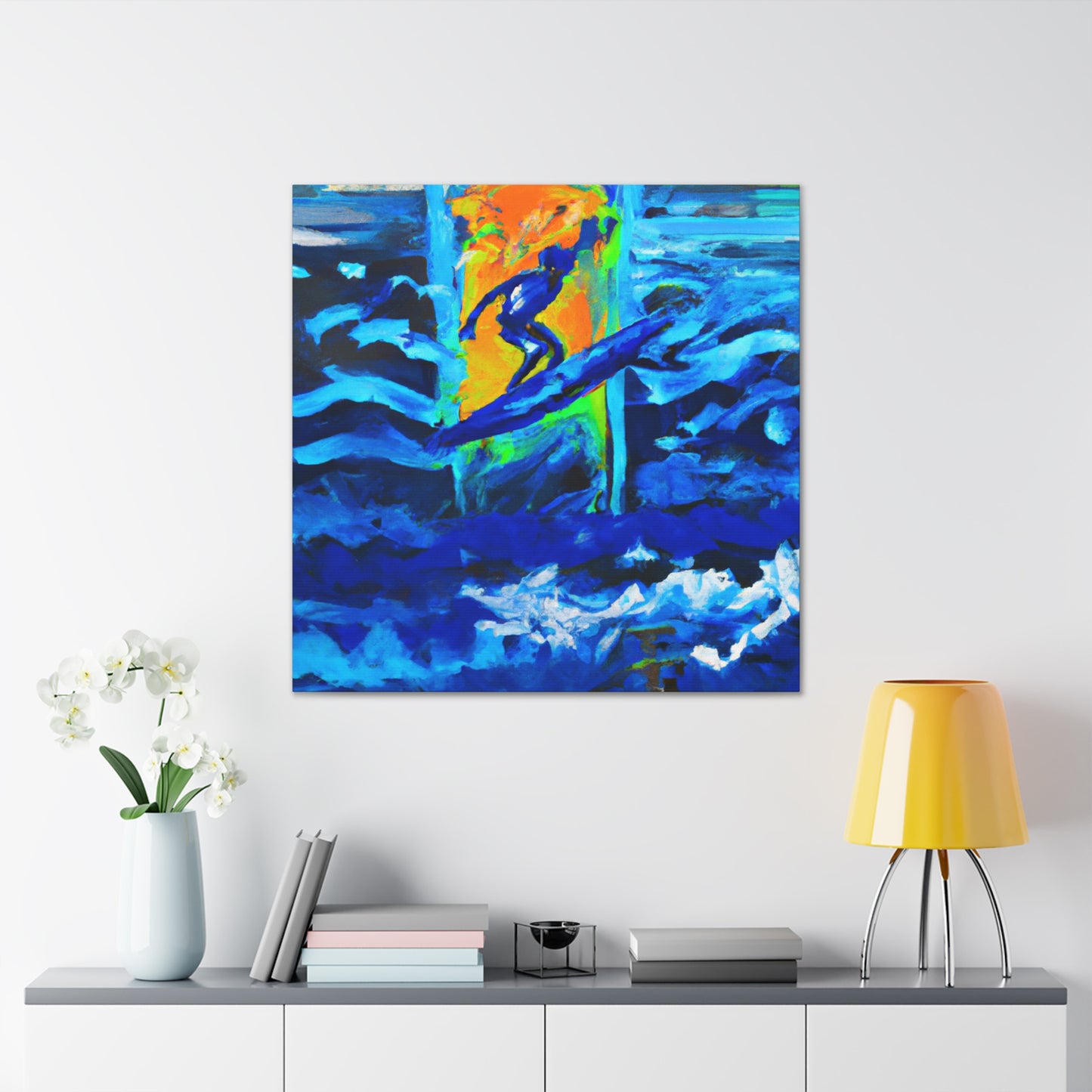 Surfing the Big Wave - Canvas