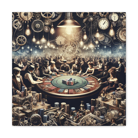 "Mechanical Gamblers' Gathering" - Canvas