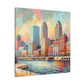 Urban Symphony: Industrial Flourish - Canvas