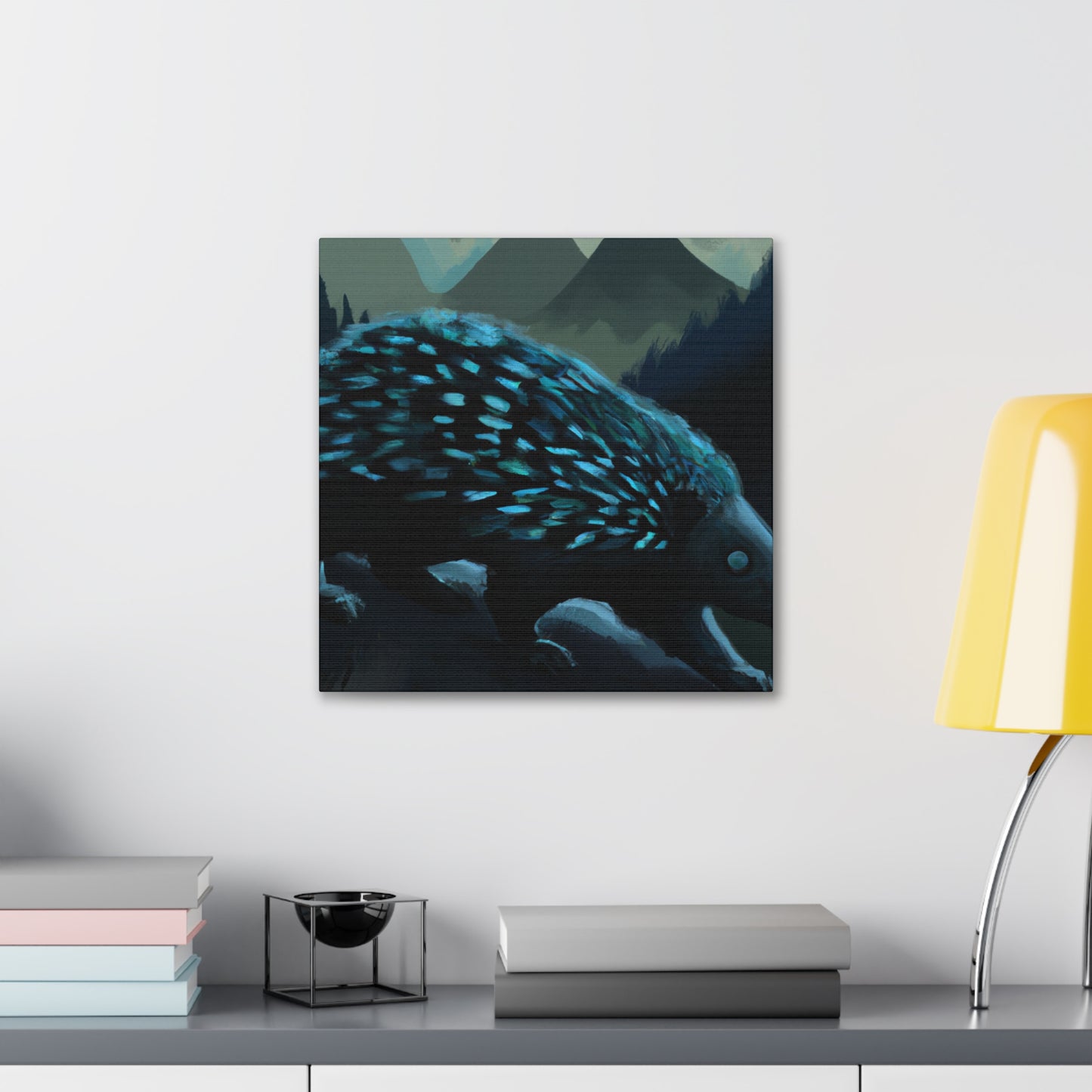 Porcupine in Moonlight. - Canvas