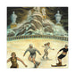 Skaters on Ice Rink - Canvas