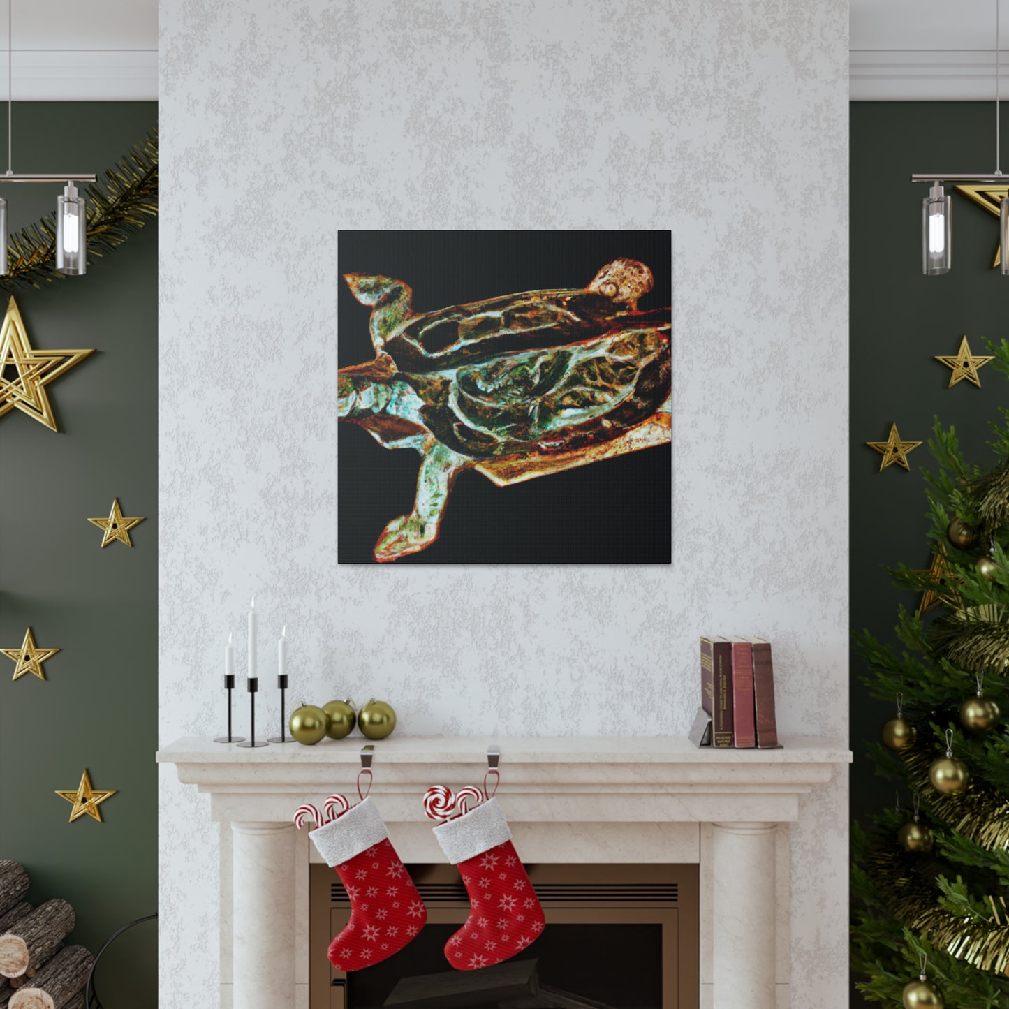 "Box Turtle Deco Dream" - Canvas