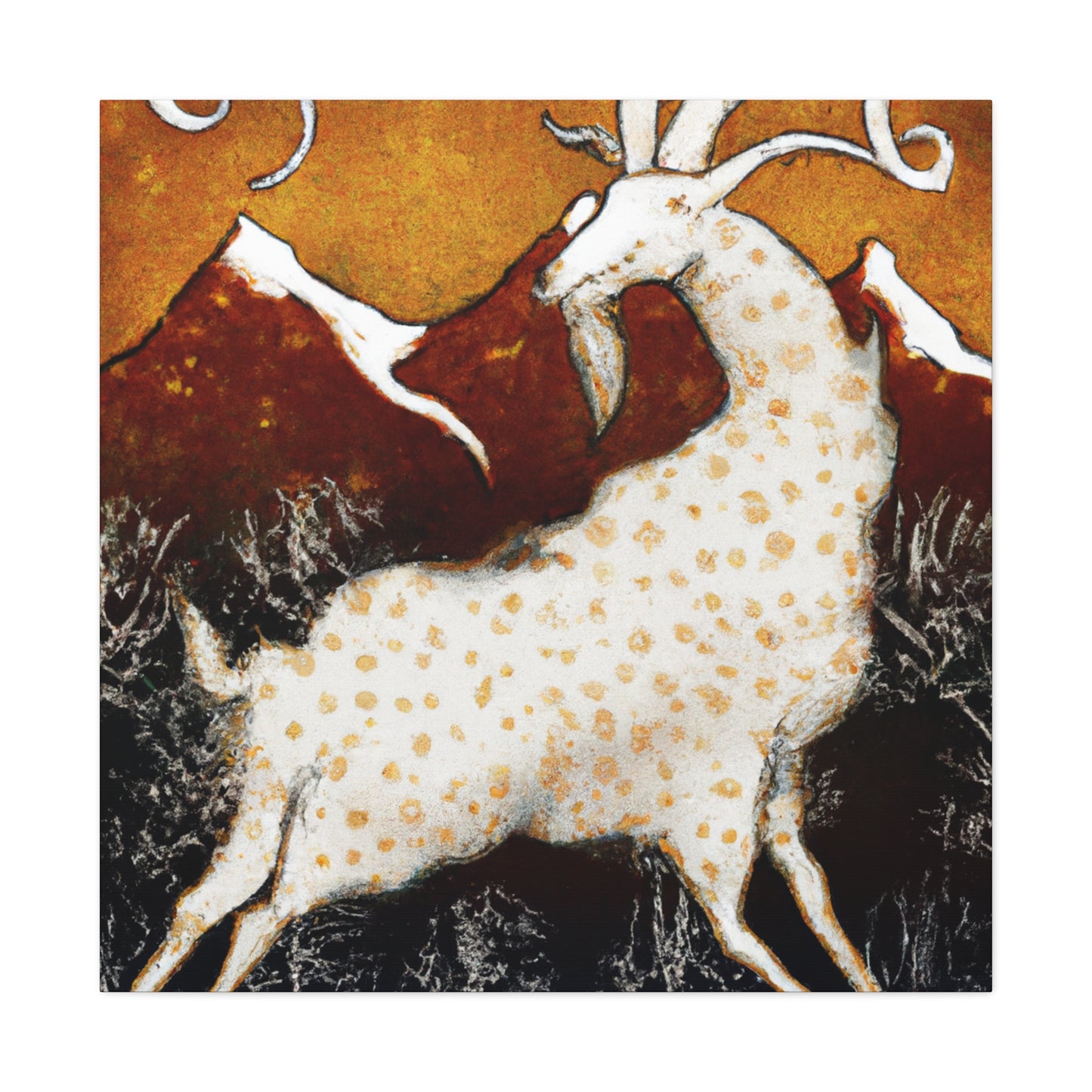 Chamois in Rococo Style - Canvas