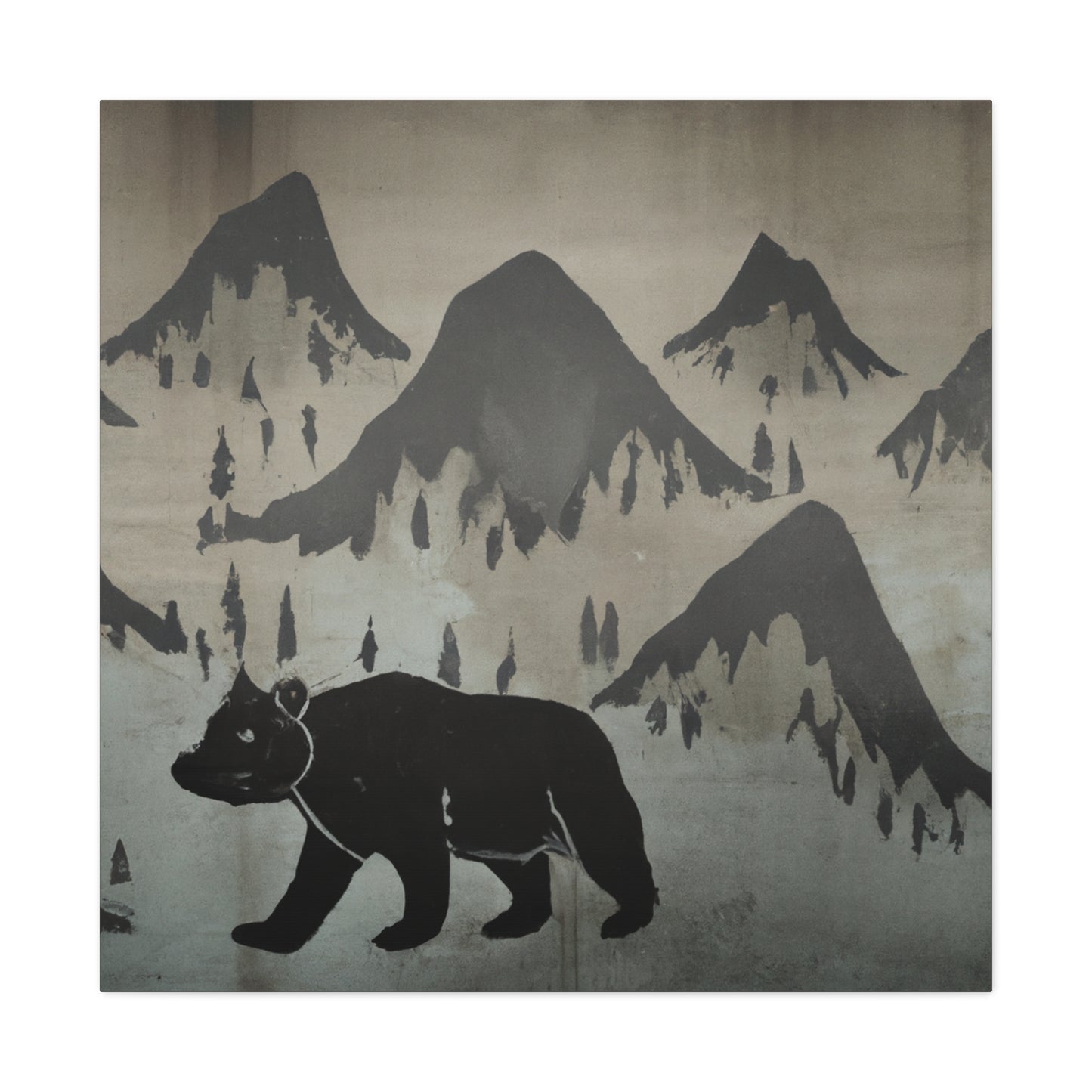 Grizzly In The Wild - Canvas