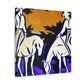 "Horses in Pasture Scene" - Canvas